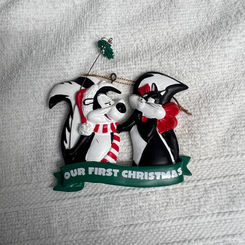 Warner Bros. Pepe Le Pew and Penelope 1st  Christmas Ornament